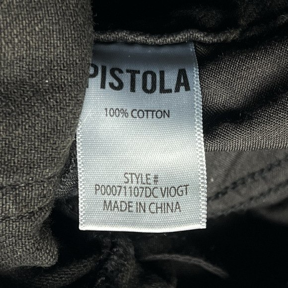 Pistola Women's Amira Long Sleeve Denim Jean Sheath Midi Dress In Noir Size S - Picture 8 of 12